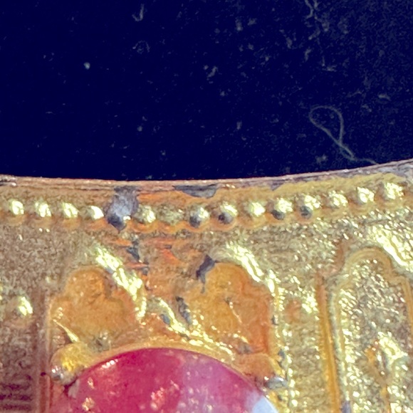 FABULOUS Vtg Egyptian Revival Semi-Precious Stone Statement/Runway Necklace - Picture 7 of 12